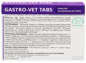 GASTRO-VET TABS   60tabl./op.- komfort jelitowo żołądkowy